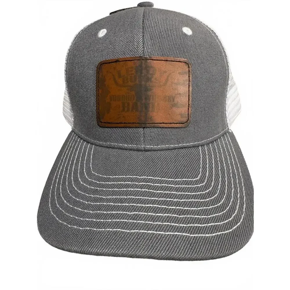 LEROY BURKS BAND BASEBALL HAT CAP GRAY TRUCKER SNAP BACK
